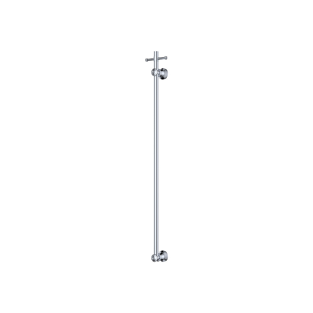 Lillian Vertical Heated Towel Rail, 93 x 1000mm, Chrome