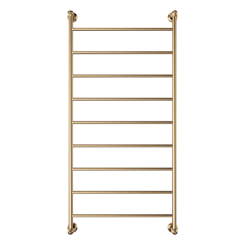 Lillian Heated Towel Rail, 600 x 1200mm, Urban Brass - product view 2