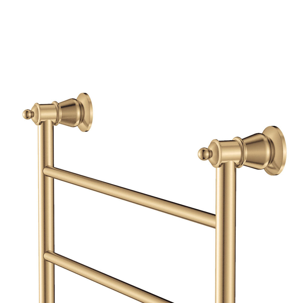 Lillian Heated Towel Rail, 600 x 800mm, Urban Brass - product view 3