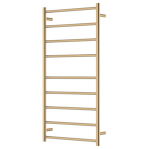 Fienza Isabella Heated Towel Rail, 600 x 1200mm - Brushed Gold (Urban Brass)