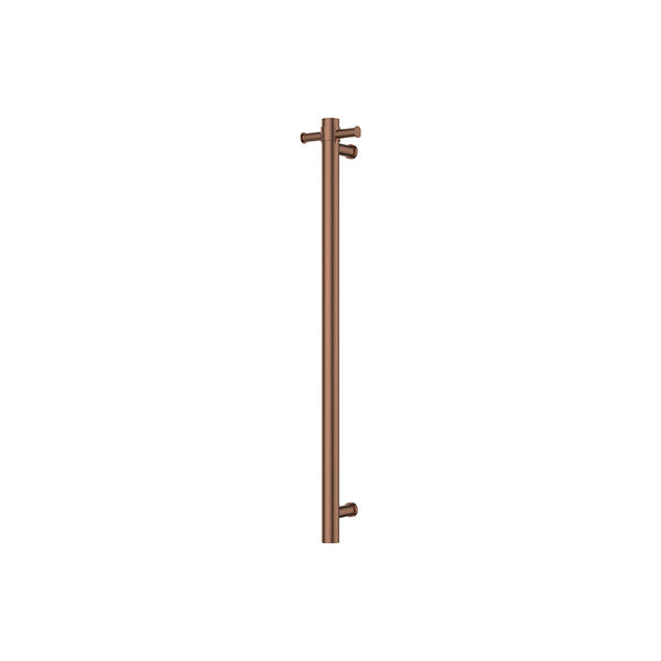 Fienza Isabella Vertical Heated Towel Rail, 100 x 900mm - Brushed Copper