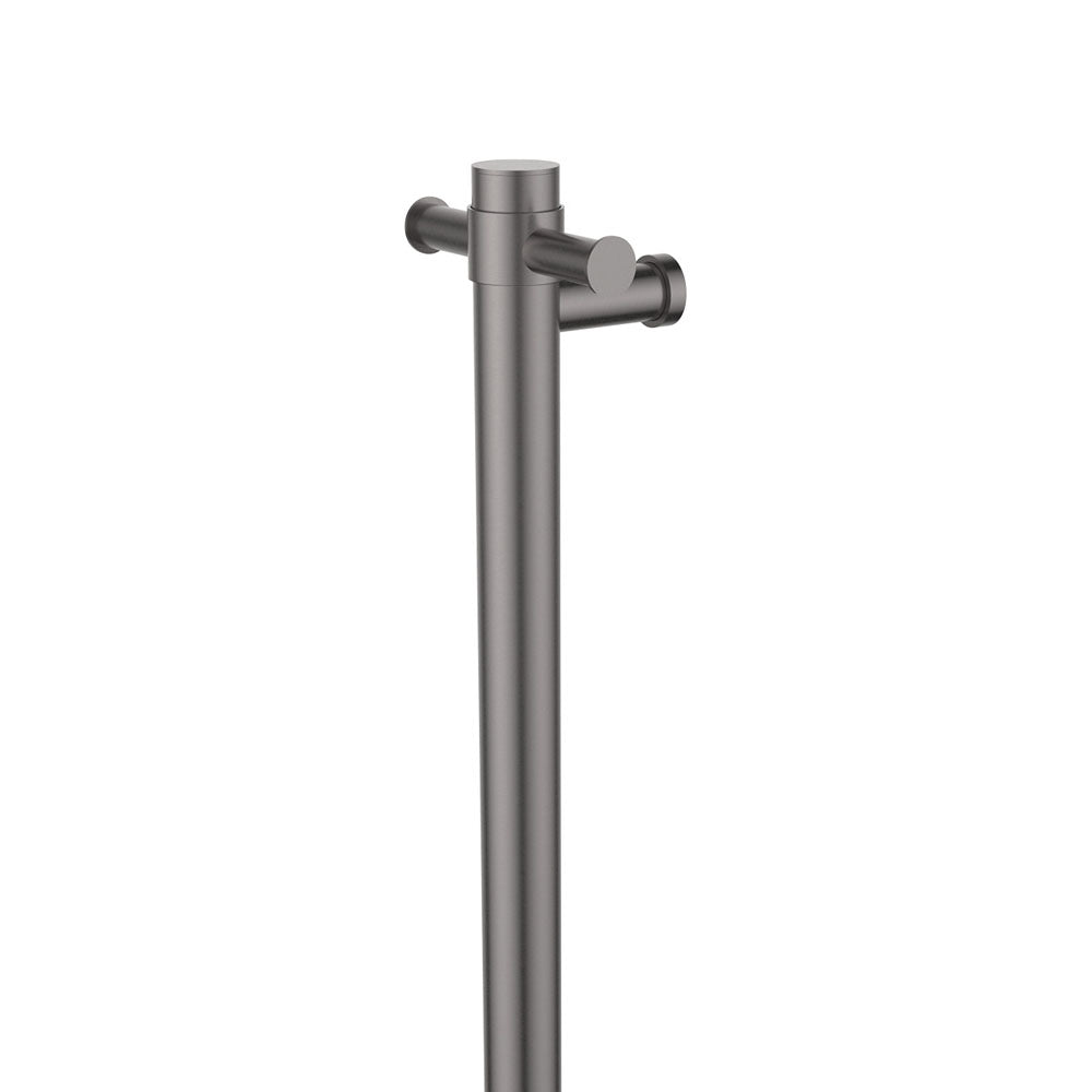 Isabella Vertical Heated Towel Rail, 100 x 900mm, Gun Metal - product view 3