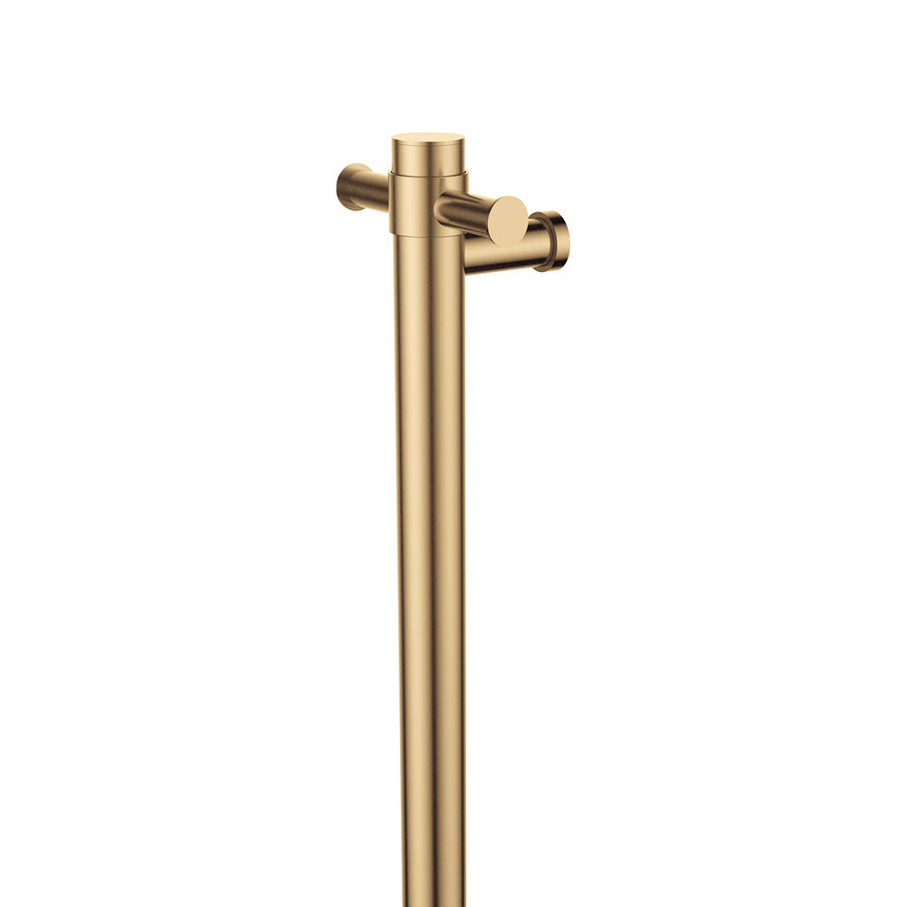 Isabella Vertical Heated Towel Rail, 100 x 900mm, Urban Brass - product view 3