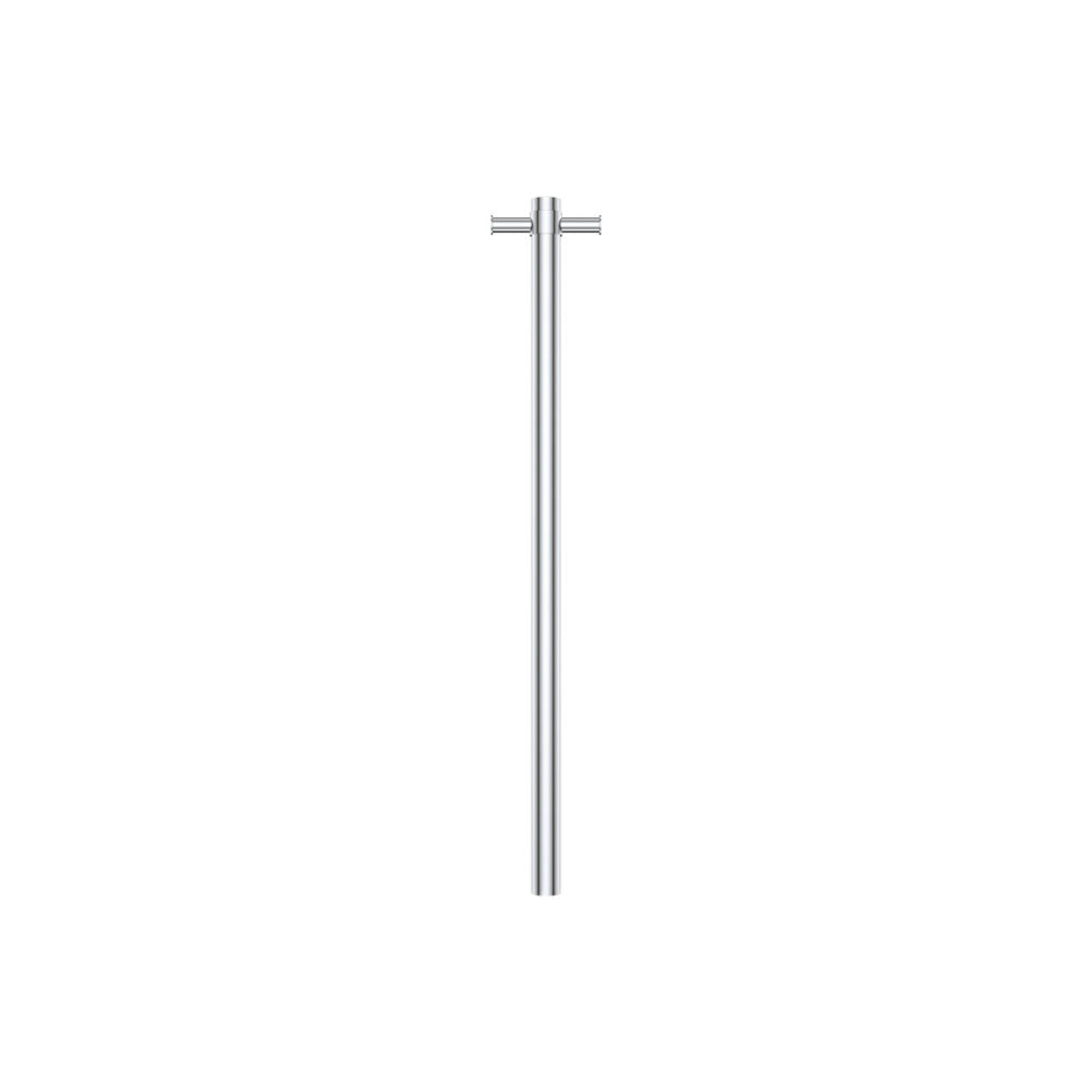 Isabella Vertical Heated Towel Rail, 100 x 900mm, Chrome - product view 2