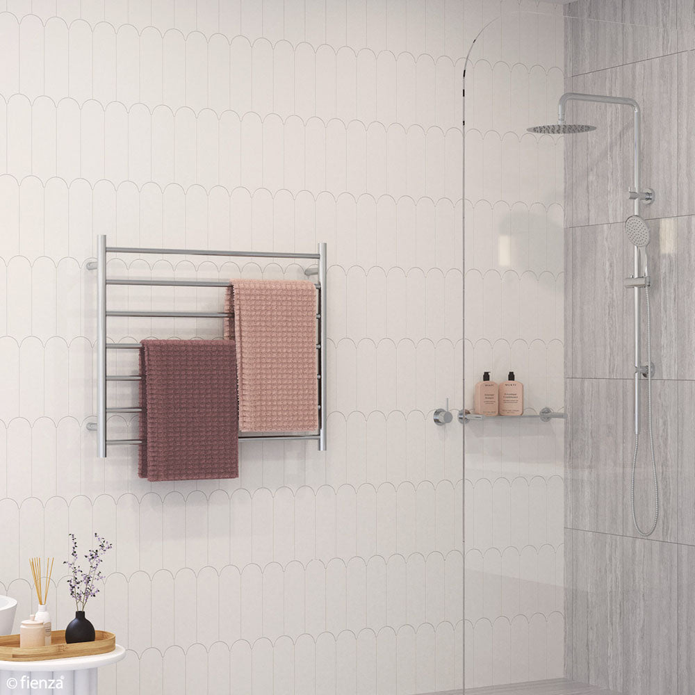 Isabella Heated Towel Rail, 900 x 750mm, Chrome - product view 6
