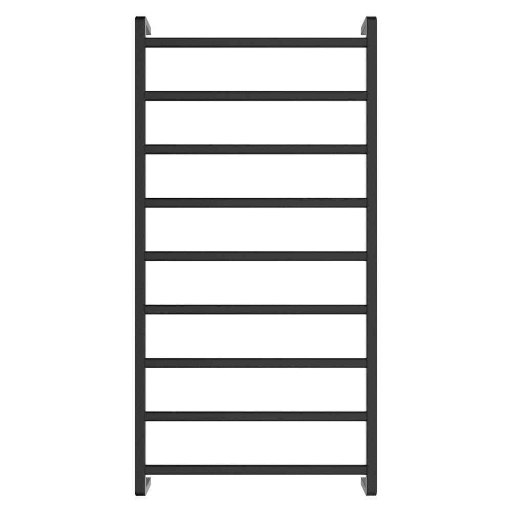 Koko Heated Towel Rail, 600 x 1200mm, Matte Black - product view 2