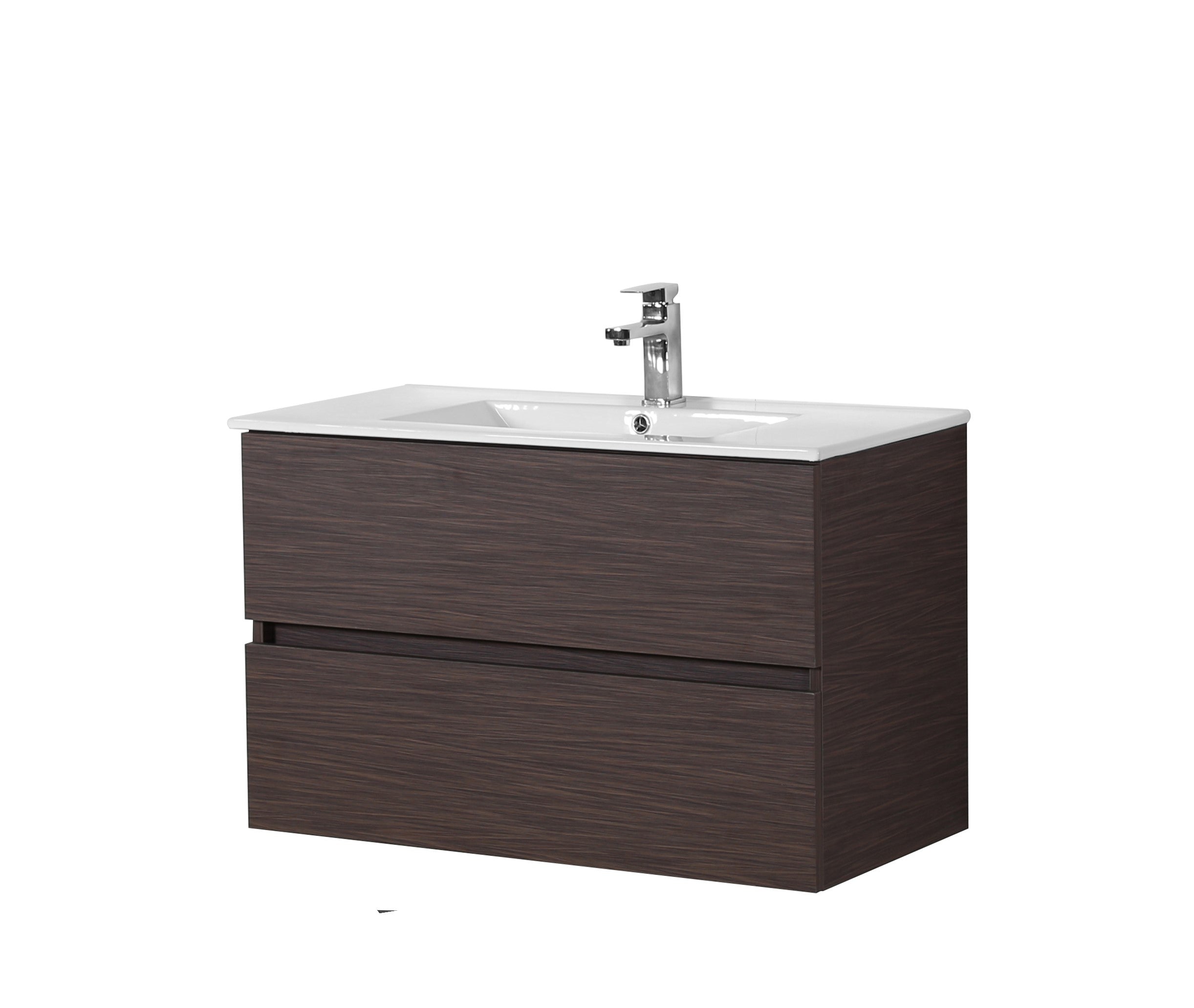 900mm Bathroom Wall Hung Vanity Stella Walnut