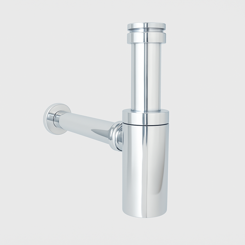 Ovia Round Bottle Trap Chrome