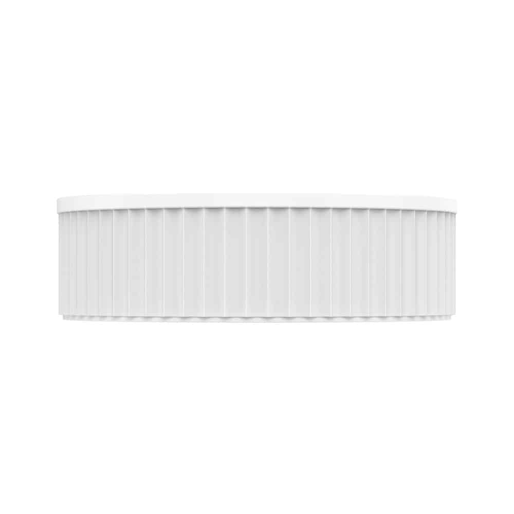 Fienza Minka Round Solid Surface Above Counter Basin, Matte White