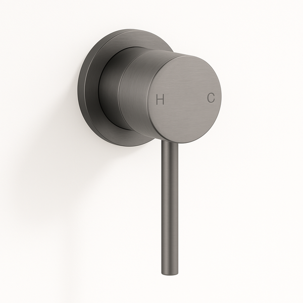 Ovia Milan Shower Bath Mixer Round Gunmetal Grey