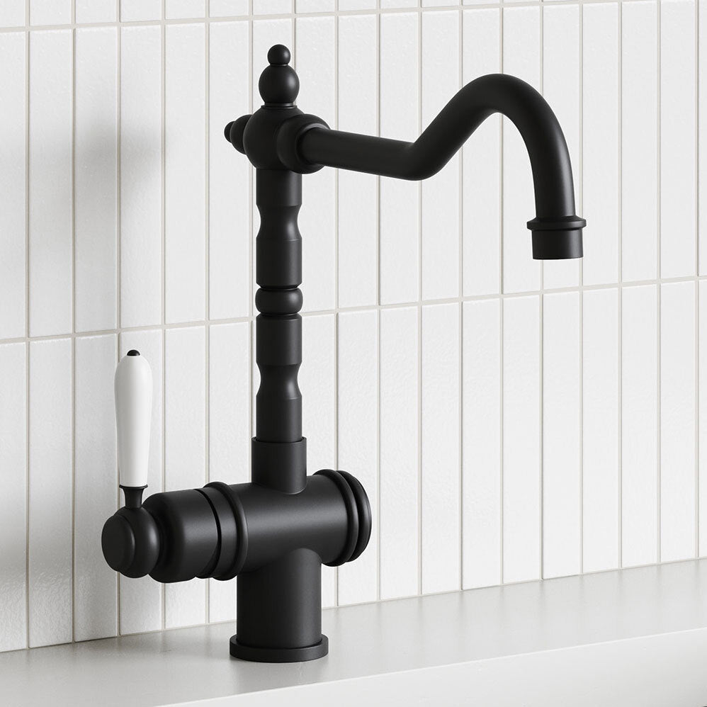 Modern National Bordeaux Kitchen Mixer Matte Black