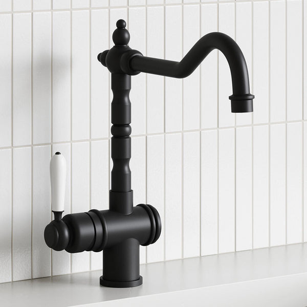 Modern National Bordeaux Kitchen Mixer Matte Black