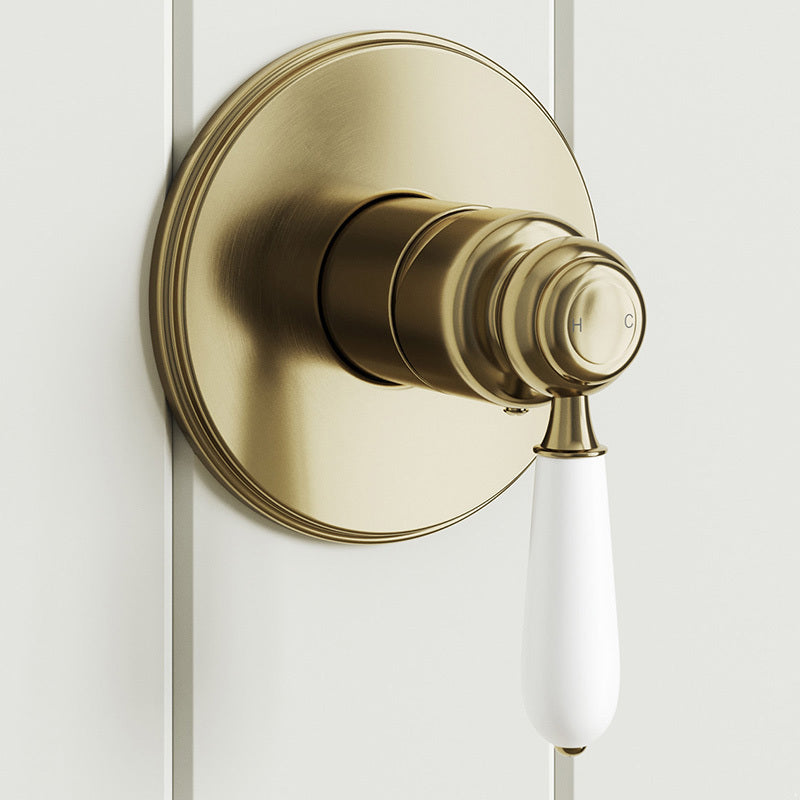 Modern National Bordeaux Shower Mixer Brushed Bronze