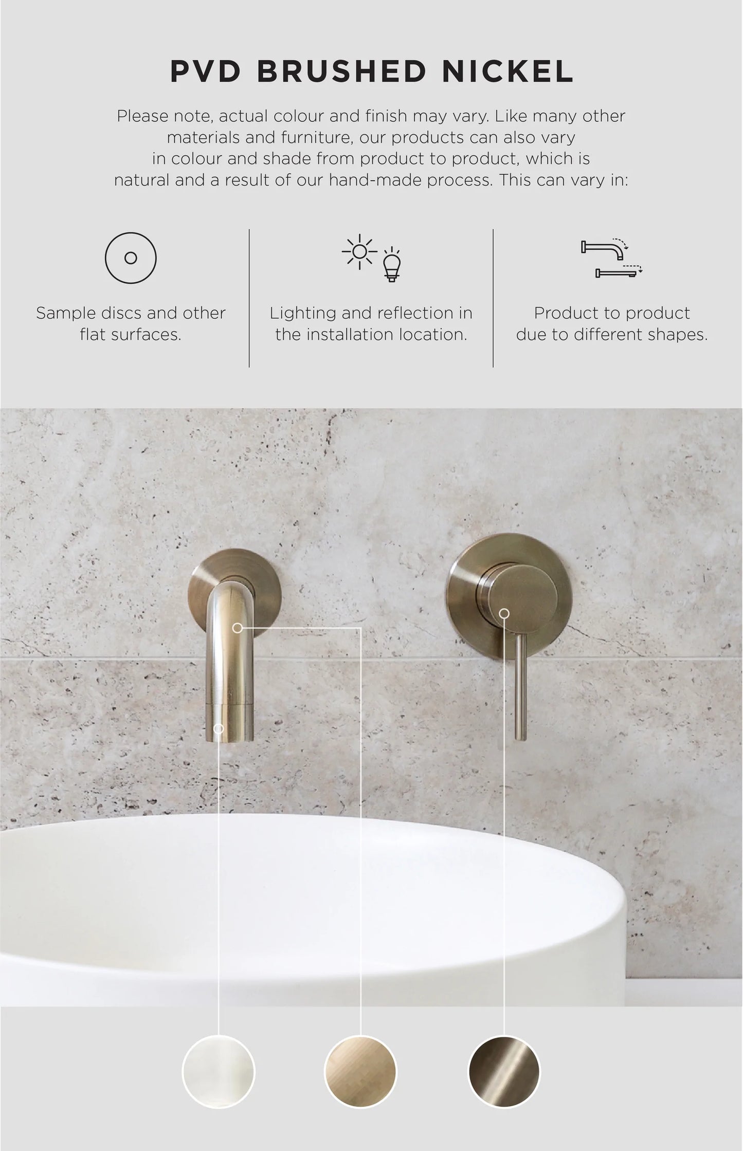 Meir Round Shower Rose 300mm PVD Brushed Nickel