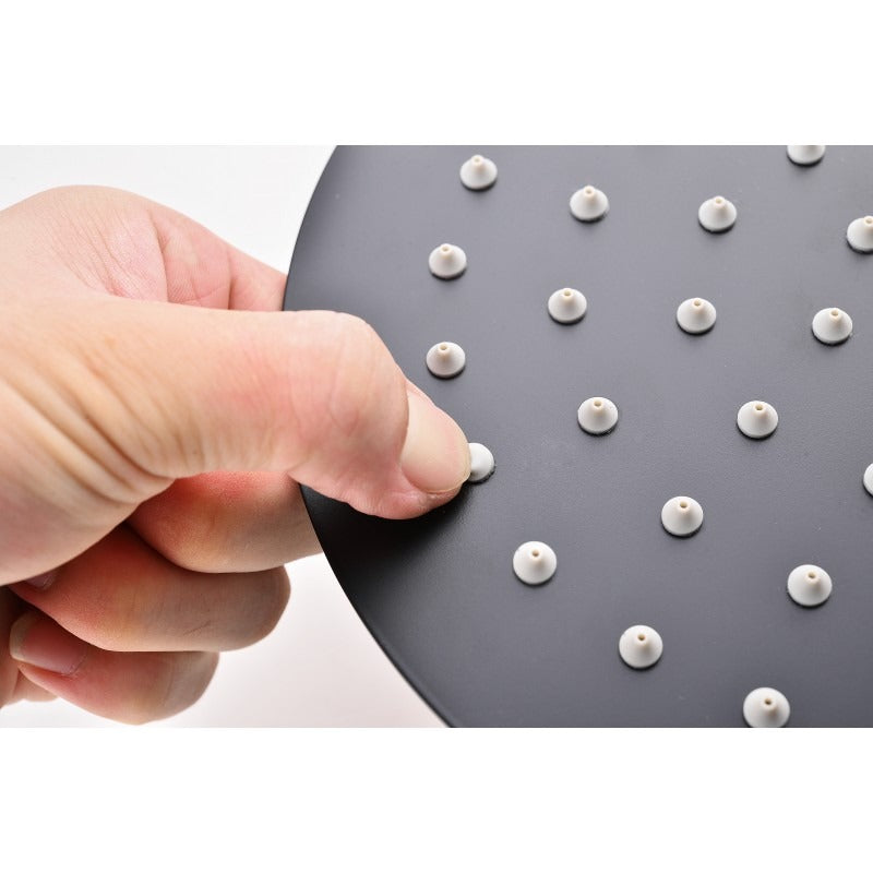 Aquaperla 200mm 8" Stainless Steel 304 Black Super-slim Round Rainfall Shower Head