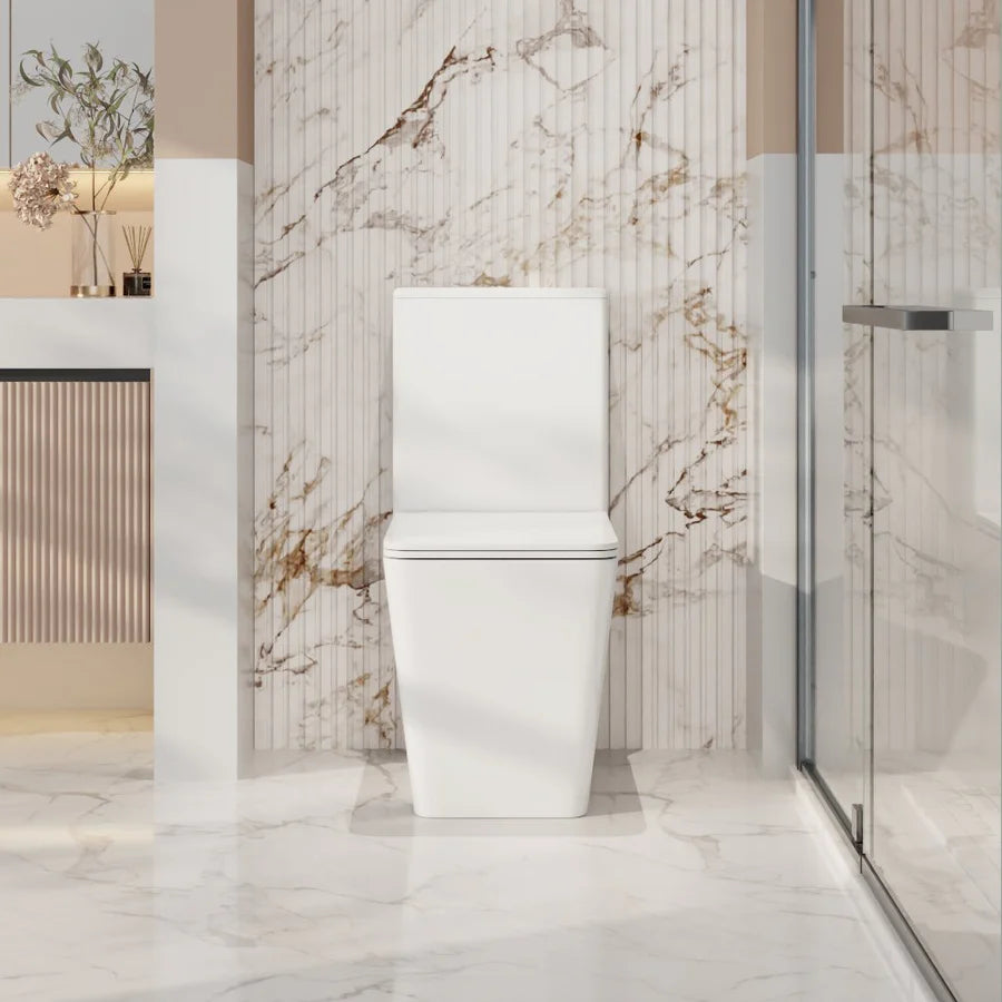 Milano Gloss White Rimless Back To Wall Toilet Suite
