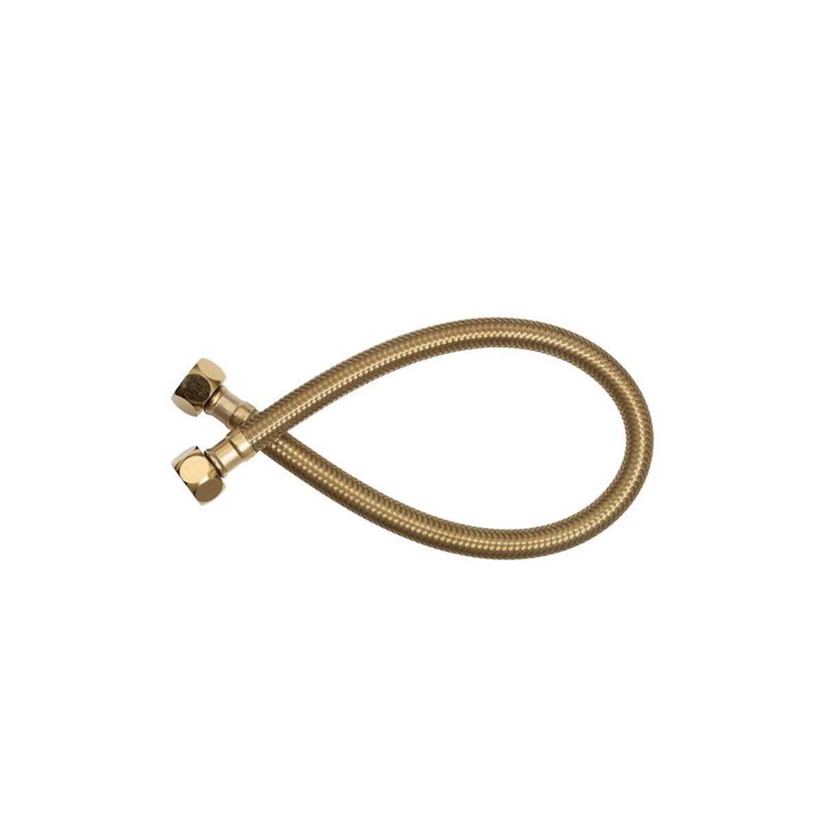 Linsol Ezyflow Hose 450mm Flexible Water Connector - Brushed Brass