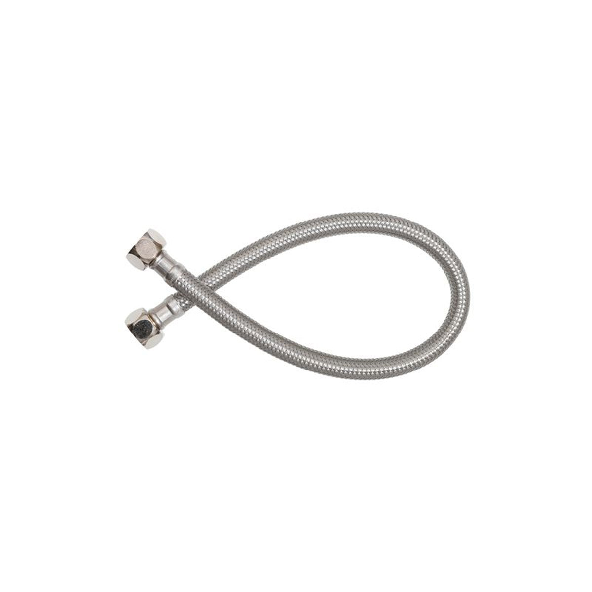 Linsol Ezyflow Hose 450mm Flexible Water Connector - Brushed Nickel