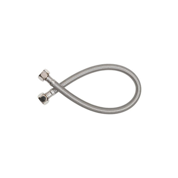 Linsol Ezyflow Hose 450mm Flexible Water Connector - Brushed Nickel