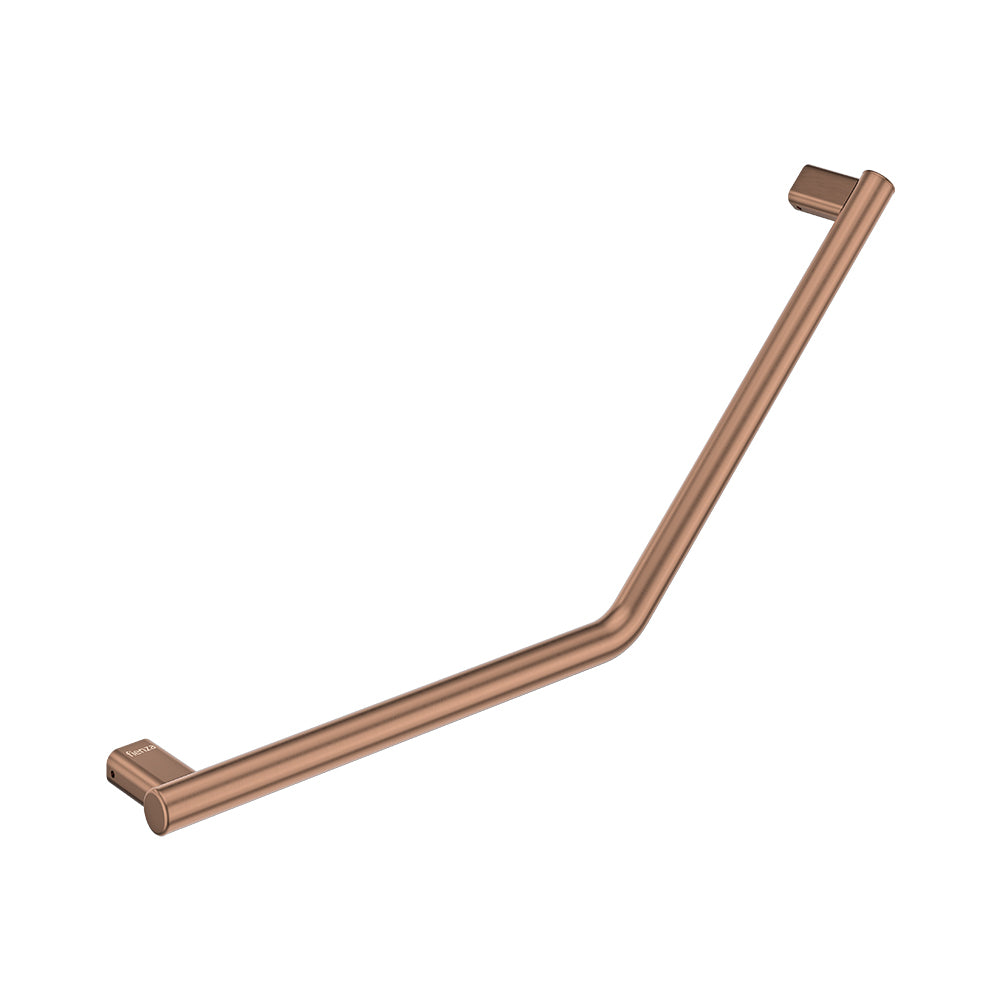Fienza 135° Care Slimline Ambulant Care Reversible Left/Right Hand Grab Rail, Brushed Copper