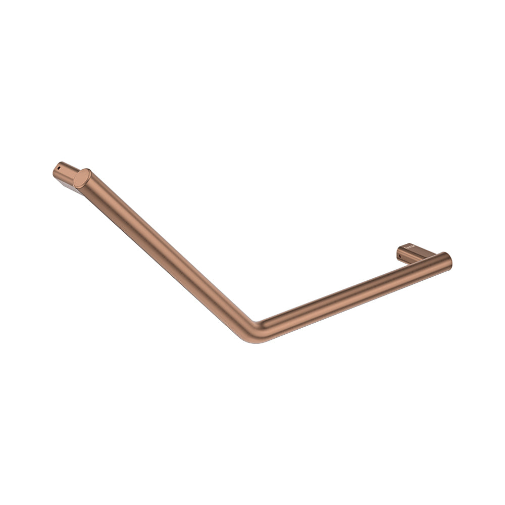 Fienza 135° Care Slimline Ambulant Care Reversible Left/Right Hand Grab Rail, Brushed Copper — image 2