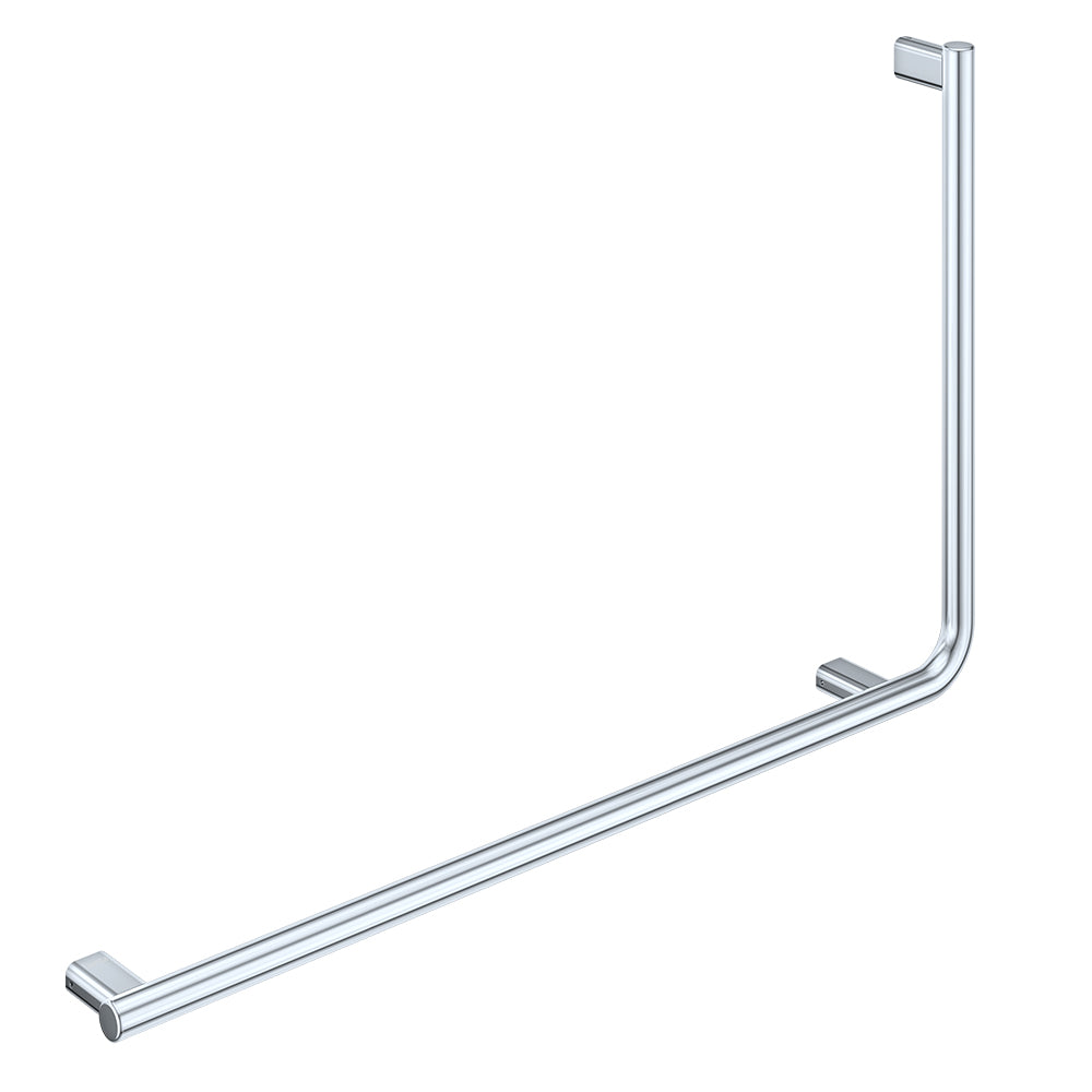Fienza Independent Living, 90° Care Slimline Left-Hand Grab Rail, Stainless Steel
