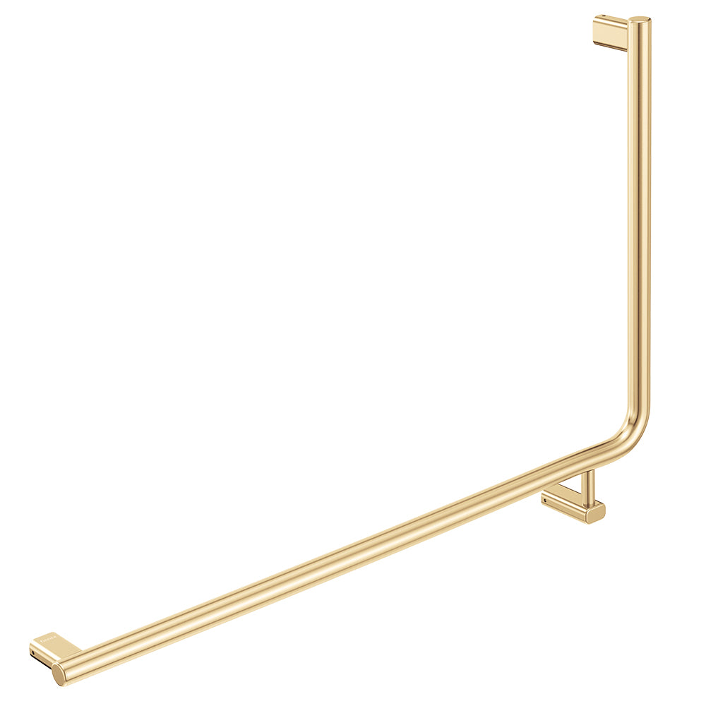 Fienza 90° Care Slimline Left-Hand Grab Rail, Urban Brass