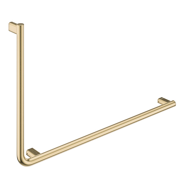 Fienza Independent Living, 90° Care Slimline Right-Hand Grab Rail, Urban Brass