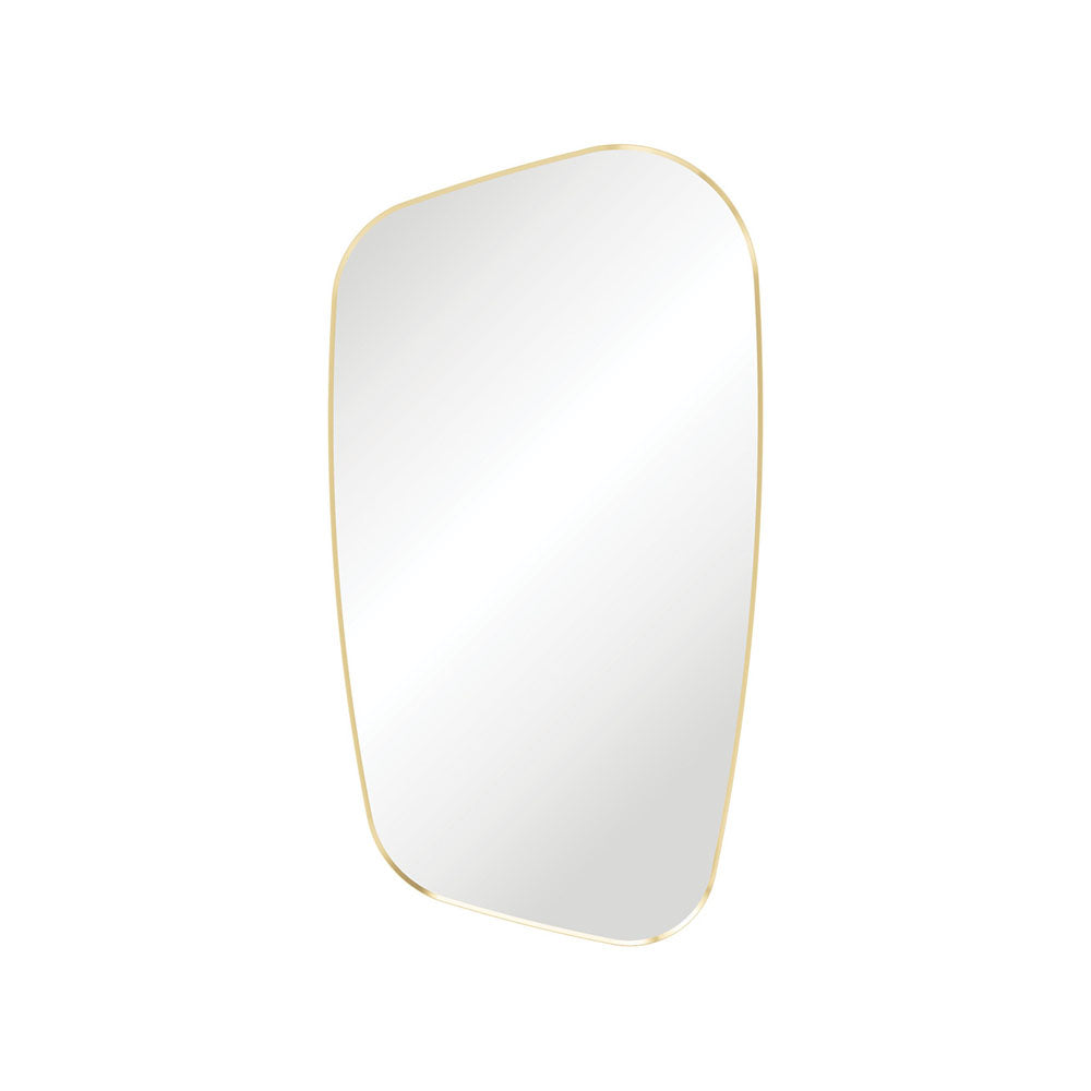 Fienza Capriccio Urban Brass Asymmetrical Framed Mirror 650W x 1200H mm
