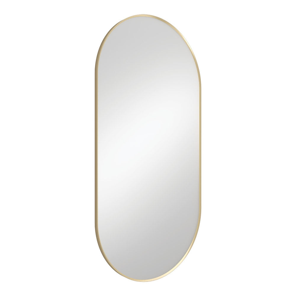 Empire Urban Brass Gold Framed Pill Oval Shaped Mirror 600 x 1200mm
