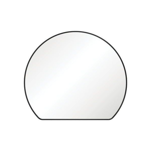 Fienza Sunrise Matte Black Round Framed Mirror 800W x 690H mm