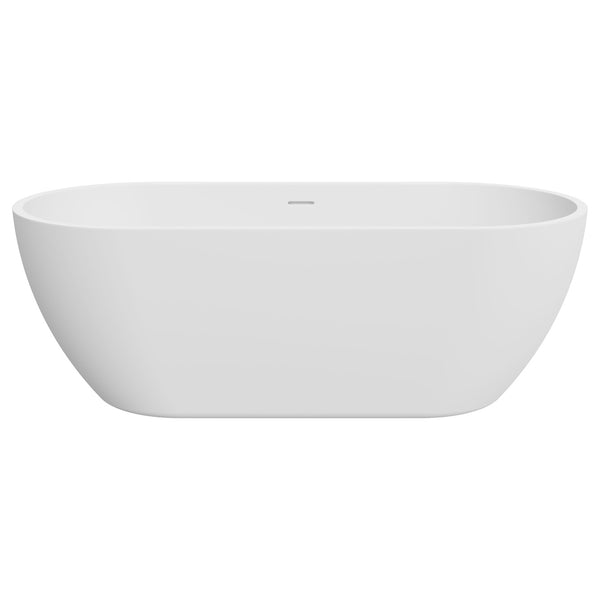 1700mm Ovia Egg Freestanding Bathtub Acrylic Matte White