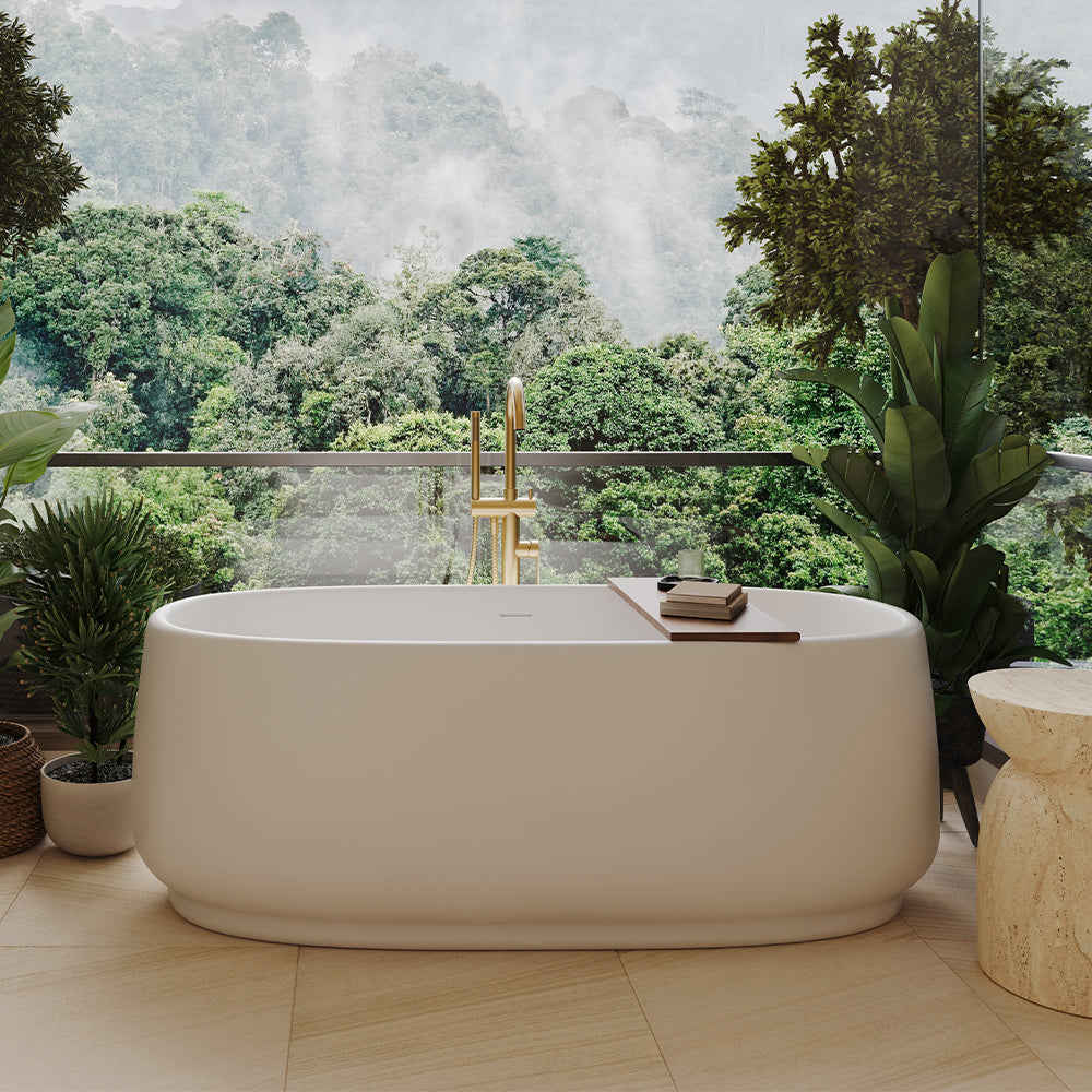 Fienza 1750mm Eden Freestanding Gloss White Acrylic Bath
