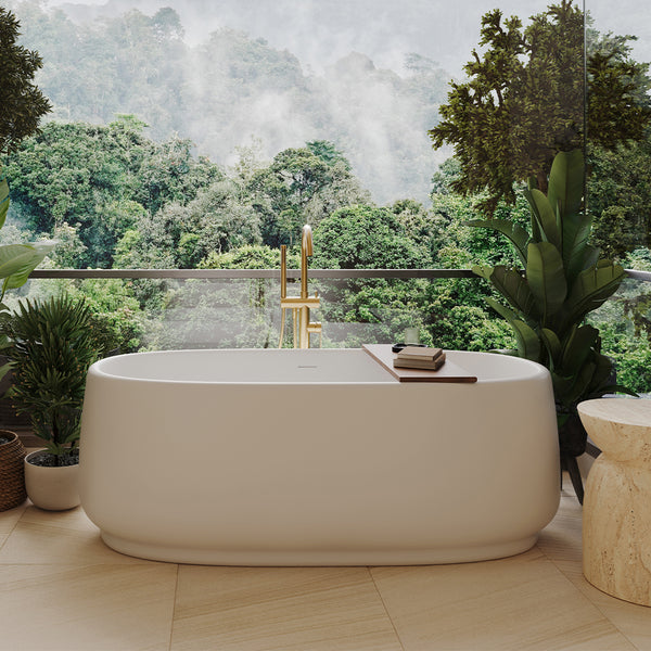Fienza 1750mm Eden Freestanding Gloss White Acrylic Bath