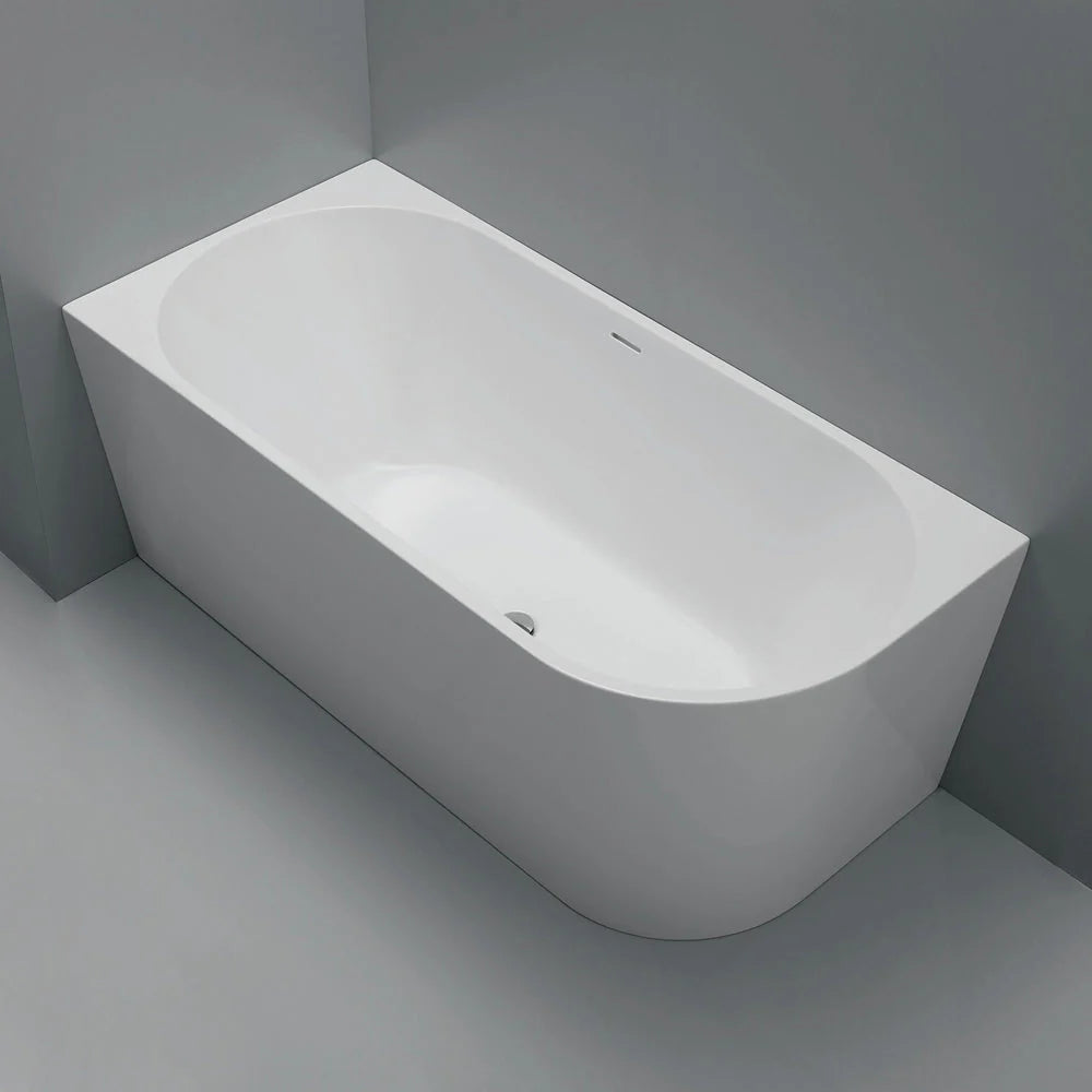 Ovia 1500mm Left Hand Corner Bath Tub Gloss White