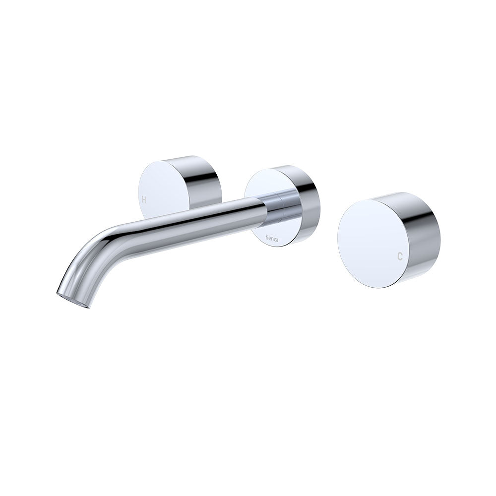 Fienza Kaya Wall Set - Round Taps - 180mm Outlet - Chrome 338102-LF