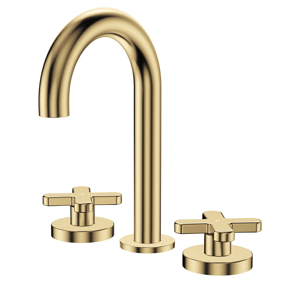 Fienza Kaya Round Hob Set - Cross Taps - Urban Brass 343101UB-LF