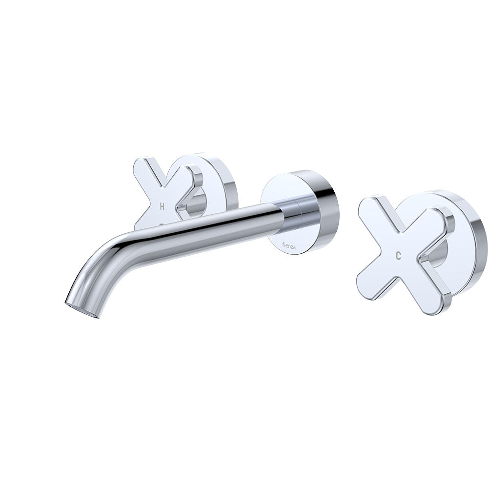Fienza Kaya Wall Set - Cross Taps - 180mm - Chrome 343102-LF