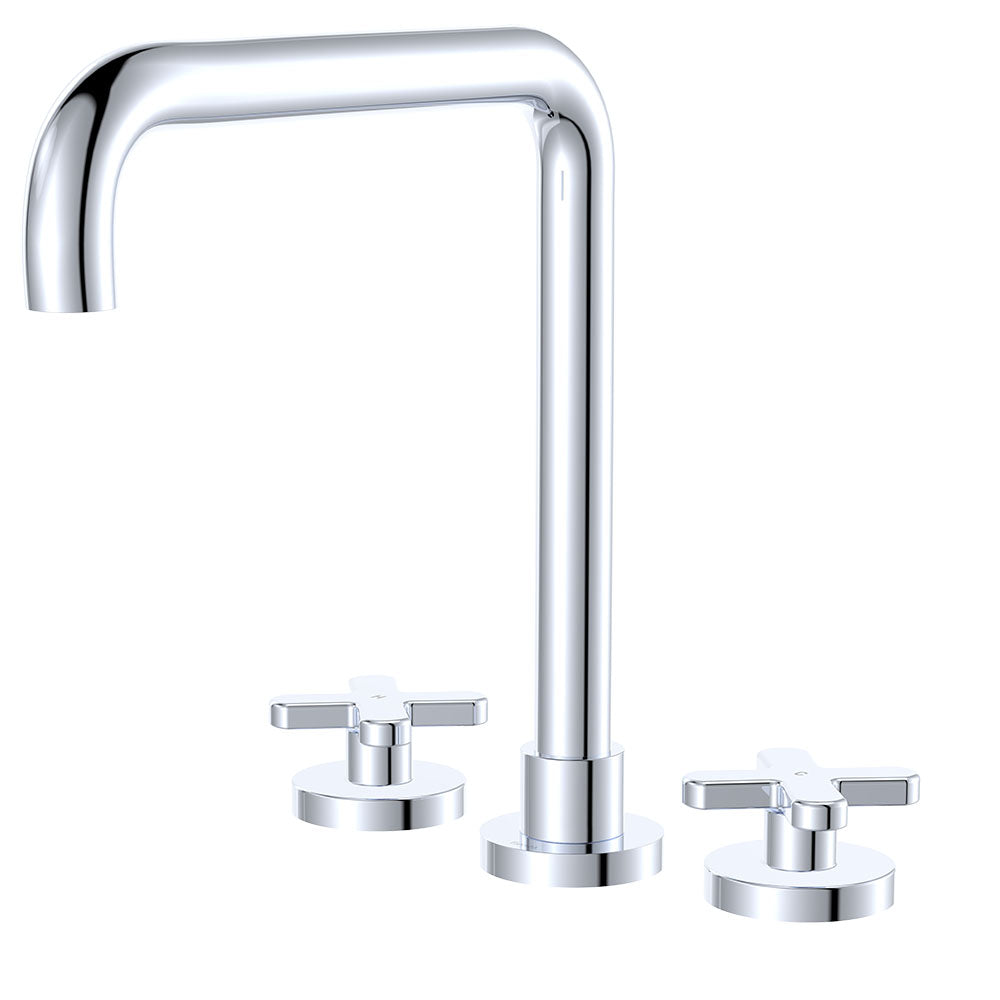 Fienza Kaya Squareline Hob Set - Cross Taps - Chrome 343106-LF