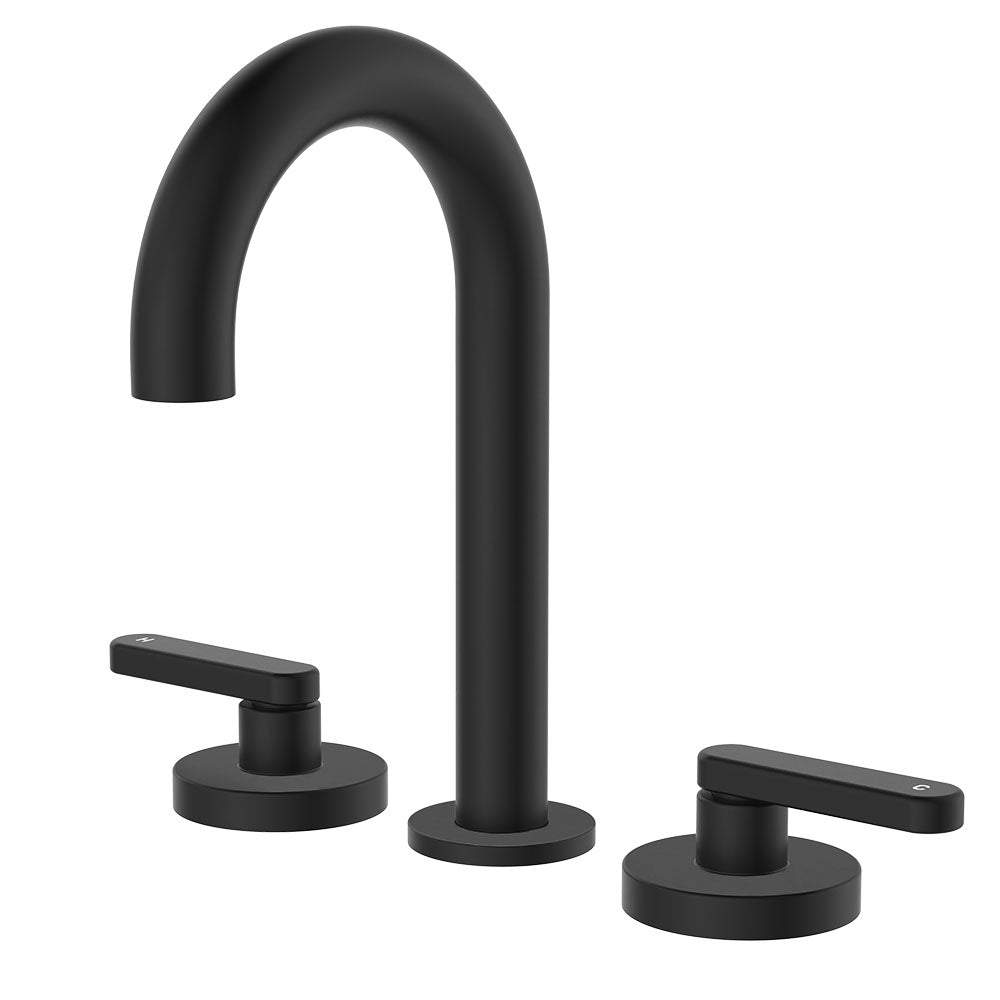 Fienza Kaya Round Hob Set - Lever Taps - Matte Black 344101B-LF