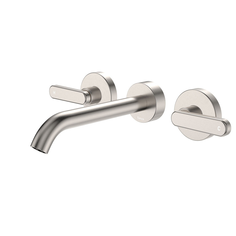 Fienza Kaya Wall Set - Lever Taps - 180mm - Brushed Nickel 344102BN-LF