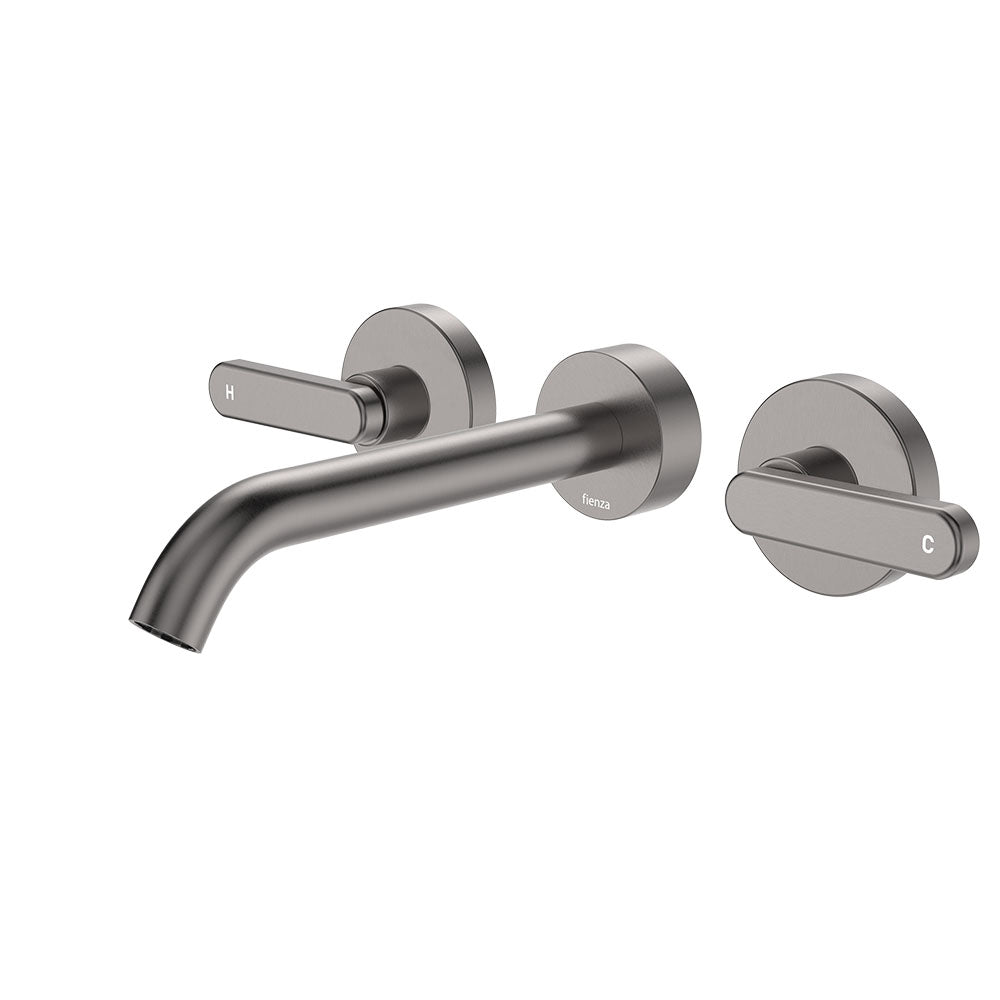 Fienza Kaya Wall Set - Lever Taps - 180mm - Gun Metal 344102GM-LF