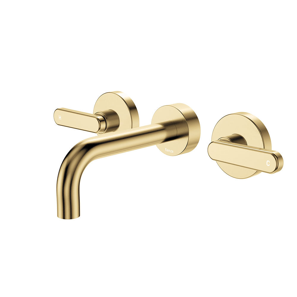 Fienza Kaya Wall Set - Lever Taps - 130mm - Urban Brass 344102UB-130-LF