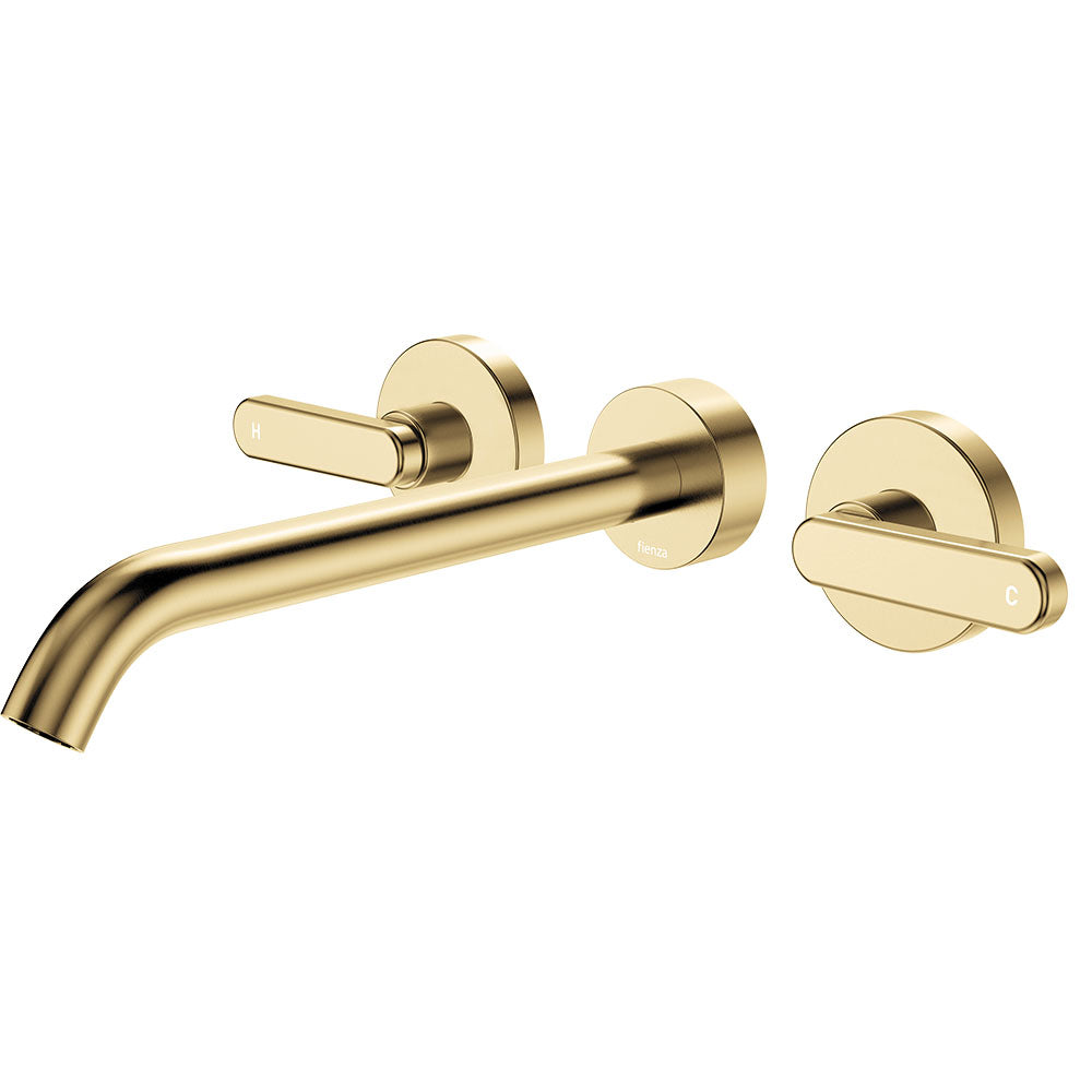 Fienza Kaya Wall Set - Lever Taps - 220mm - Urban Brass 344102UB-220-LF