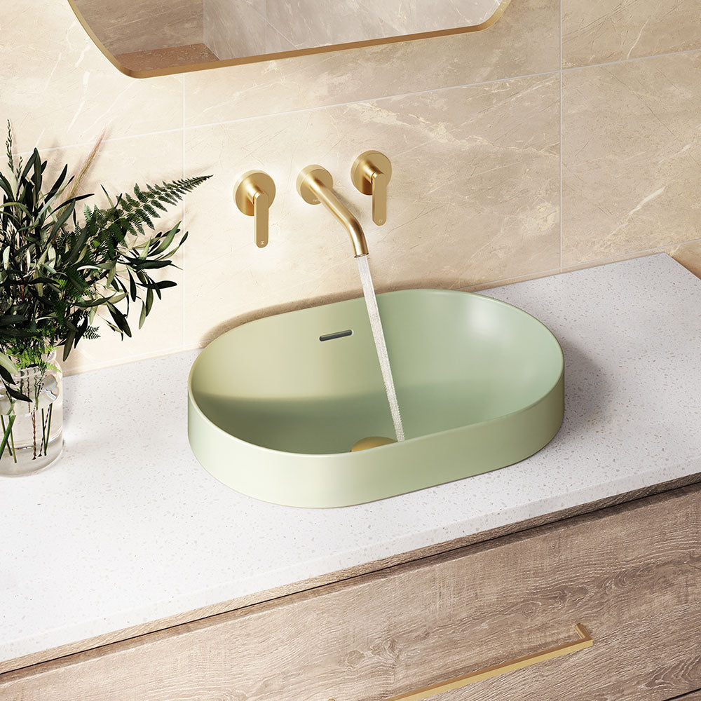 Fienza Kaya Wall Set - Lever Taps - 180mm - Urban Brass 344102UB-LF alternate view