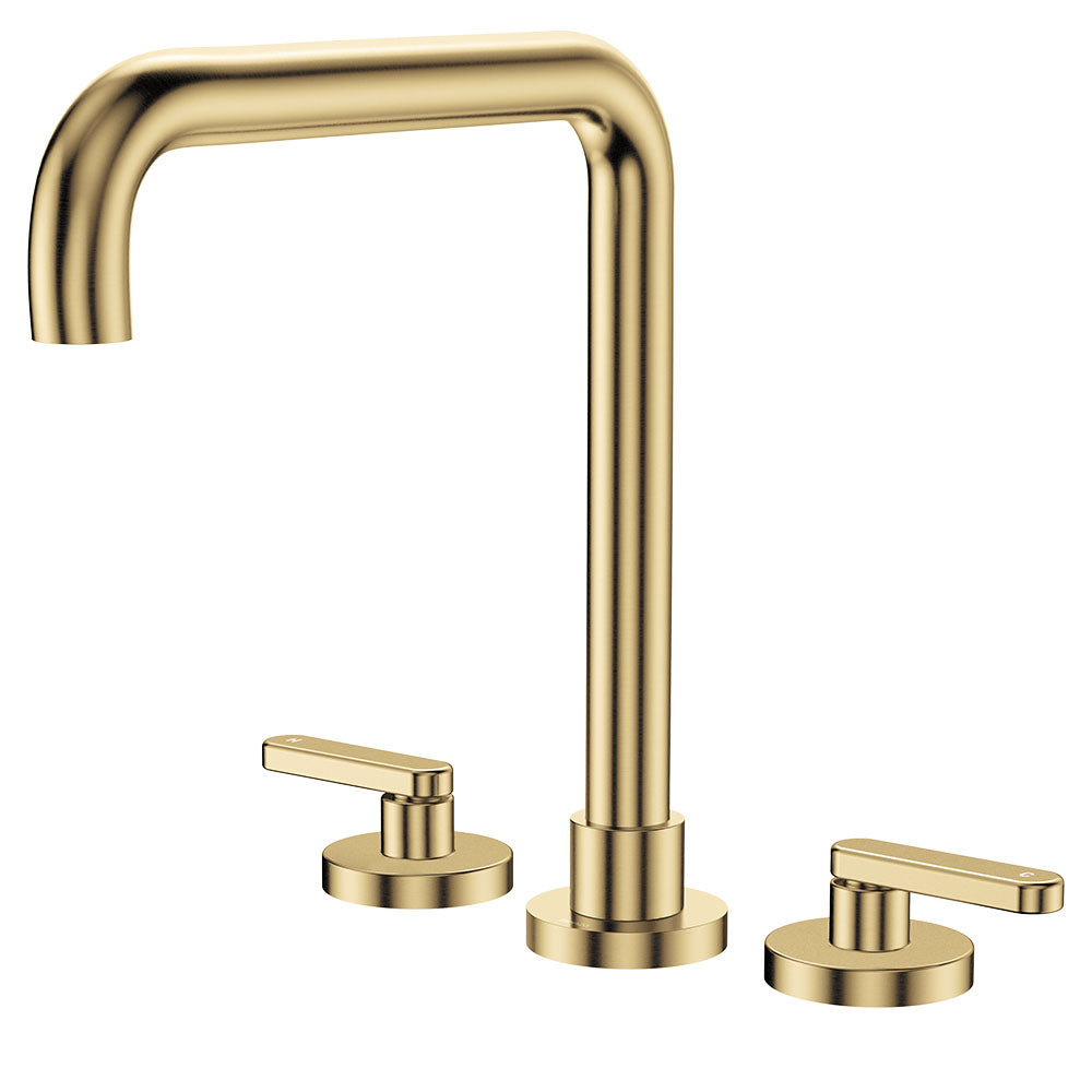 Fienza Kaya Squareline Hob Set - Lever Taps - Urban Brass 344106UB-LF