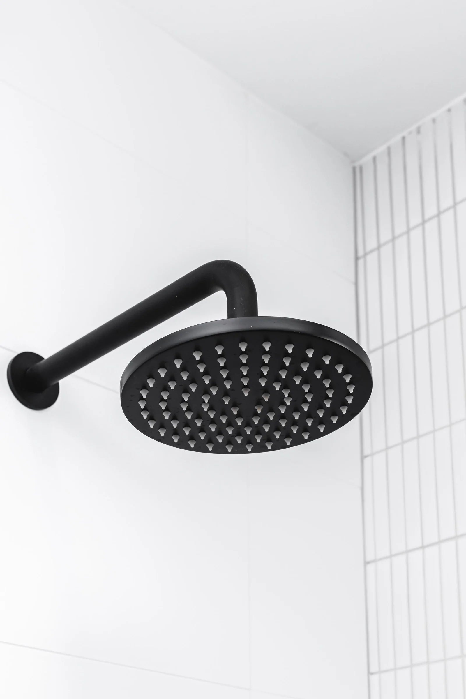 Meir Round Wall Mounted Shower Arm 400mm Matte Black