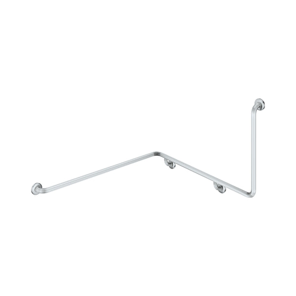 Fienza 90° Accessible Left-Hand Wrap Around Grab Rail, Stainless Steel