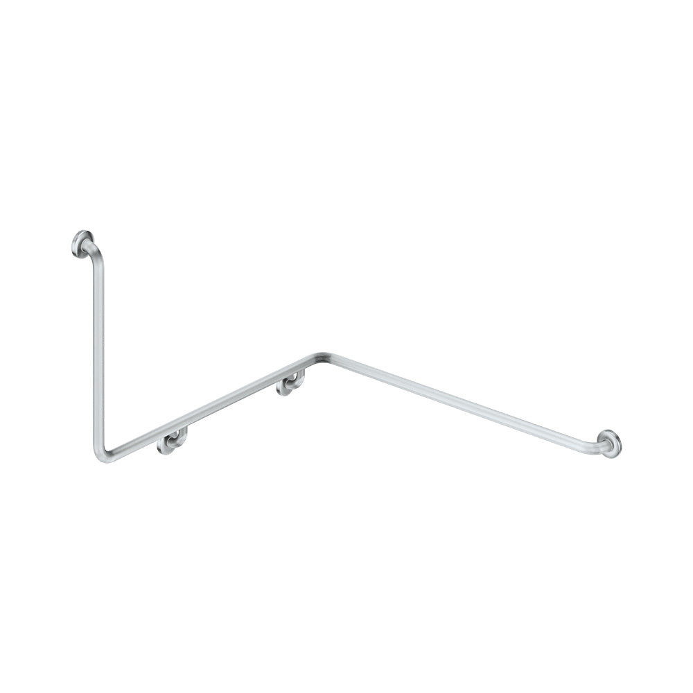 Fienza 90° Accessible Right-Hand Wrap Around Grab Rail, Stainless Steel