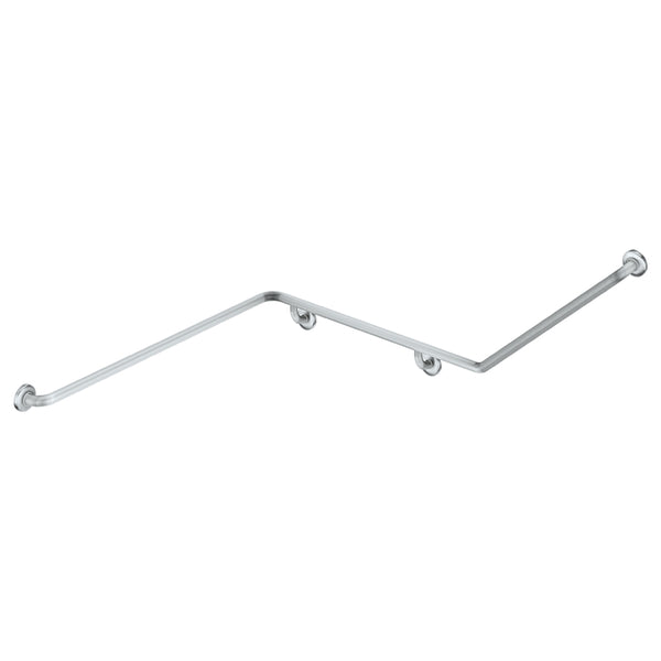 Fienza 140° Accessible Left-Hand Grab Rail, Stainless Steel